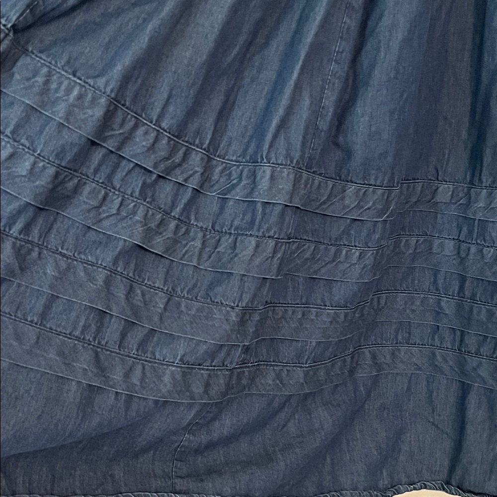 Eshakti Custom Cotton Denim Blue Women's Dress - Picture 6 of 13